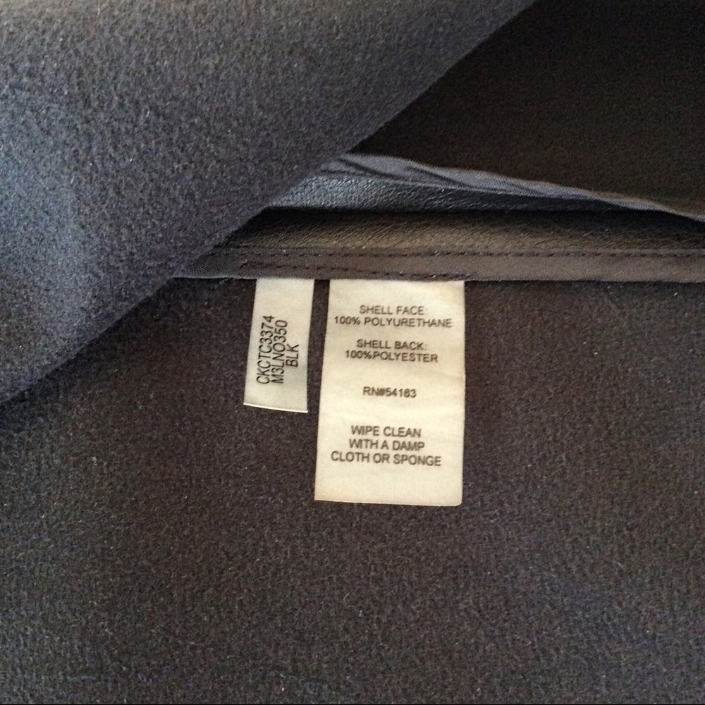 CALVIN KLEIN VEGAN LEATHER A-LINE PLEATED SKIRT SM - Picture 6 of 8